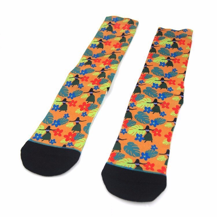 Style 360 Printing Boneless Socks Head Thick Outdoor Sports Skateboard Socks (1 Pair): Blue