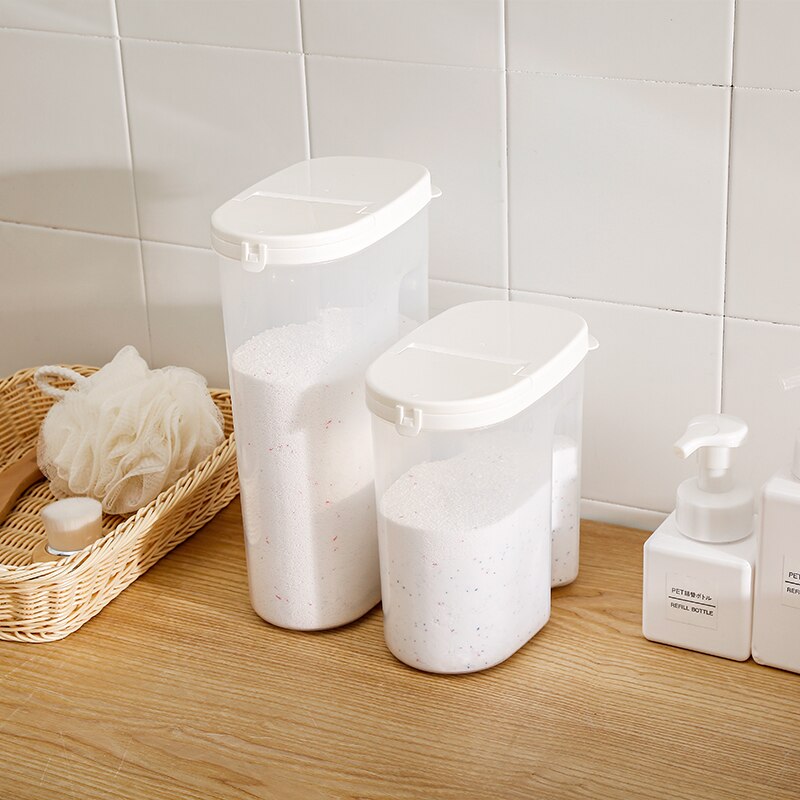 Plastic washing powder box household washing powder box with lid special bottle washing powder storage bucket LL10281647