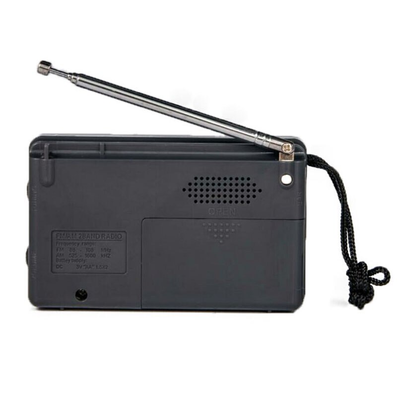 Mini Portable Pocket AM/FM Radio Telescopic Antenna Battery Powered Receiver