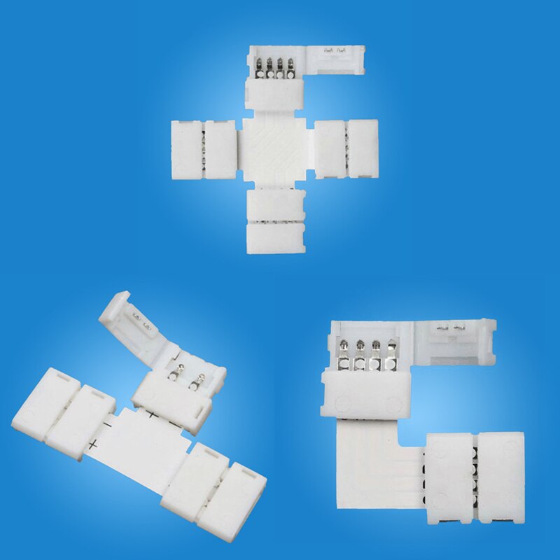 5 pcs 5050 10mm L Vorm Connector RGB LED Strip Adapter 90 Graden Hoek Connectors 4-Pin