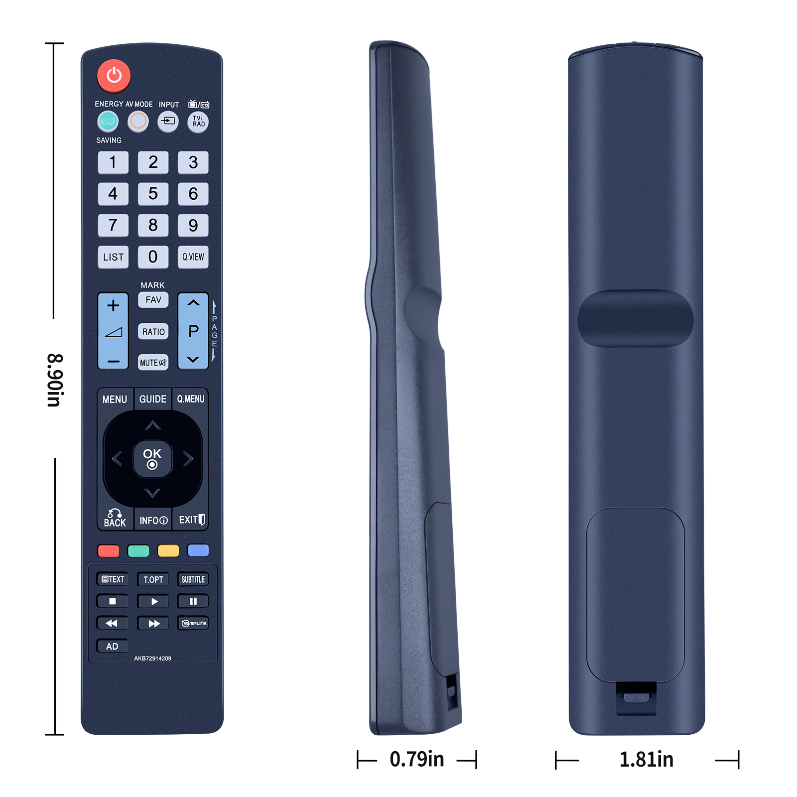 AKB72914209 Remote Control fit for TV 50PJ650 50PK250 50PK350 50PK550 50PK790