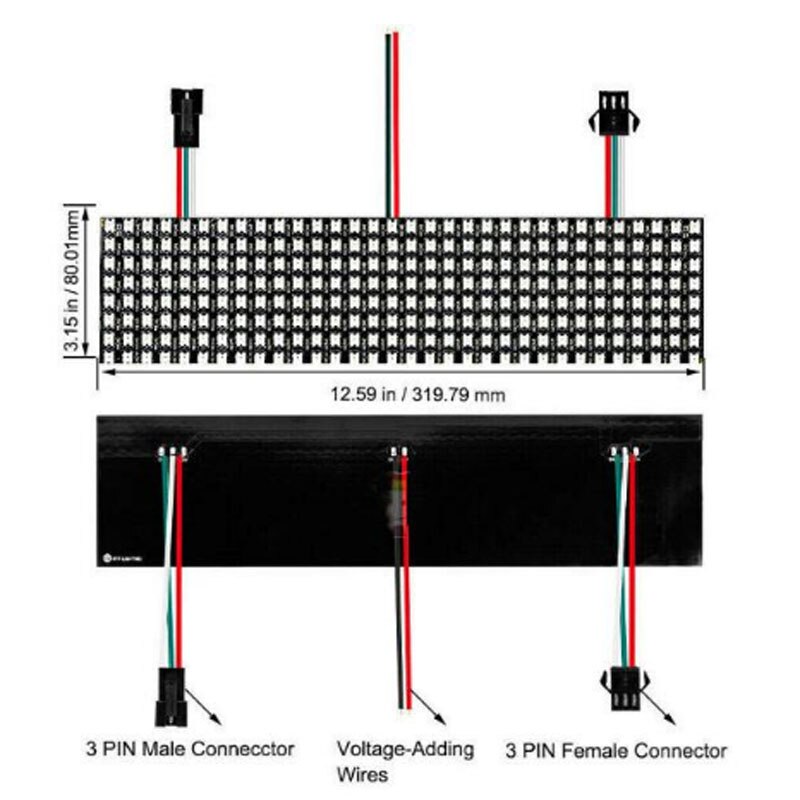 DC5v 5050 RGB Matrix led Pixel module 8x8 16x16 8x32 IC WS2812B Digital Flexible Panel Individually Addressable Pixels display