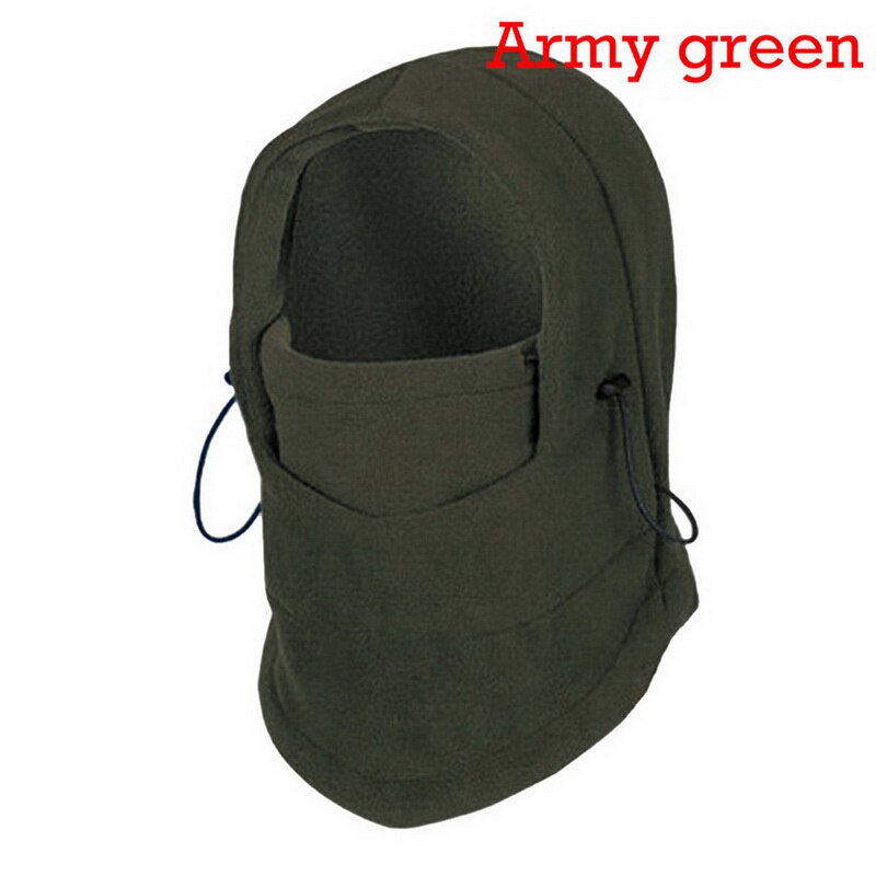 Winter Warm Fleece Mutsen Hoeden Voor Mannen Skull Bandana Halswarmer Bivakmuts Gezicht Warmming Wargame Cap Special Forces Unisex Hoed: ArmyGreen