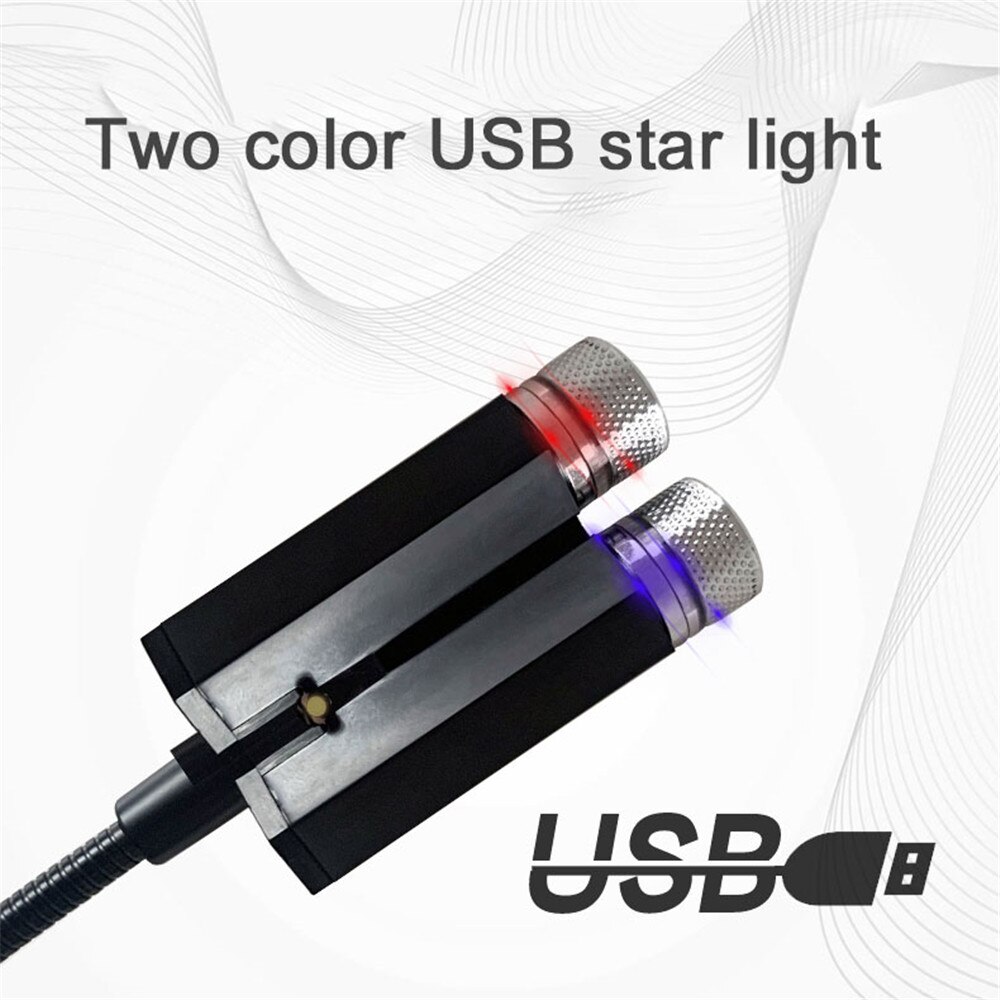 Controllo vocale Mini LED tetto per auto stella luce notturna lampada per atmosfera lampada per decorazione USB lampada per interni per auto regolabile
