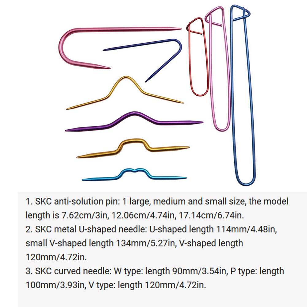 9Pcs Aluminum Cable Stitch Knitting Holder Needles Pin For DIY Sewing Knit Cables Needles Stitch Smooth Crochet Hook Clip