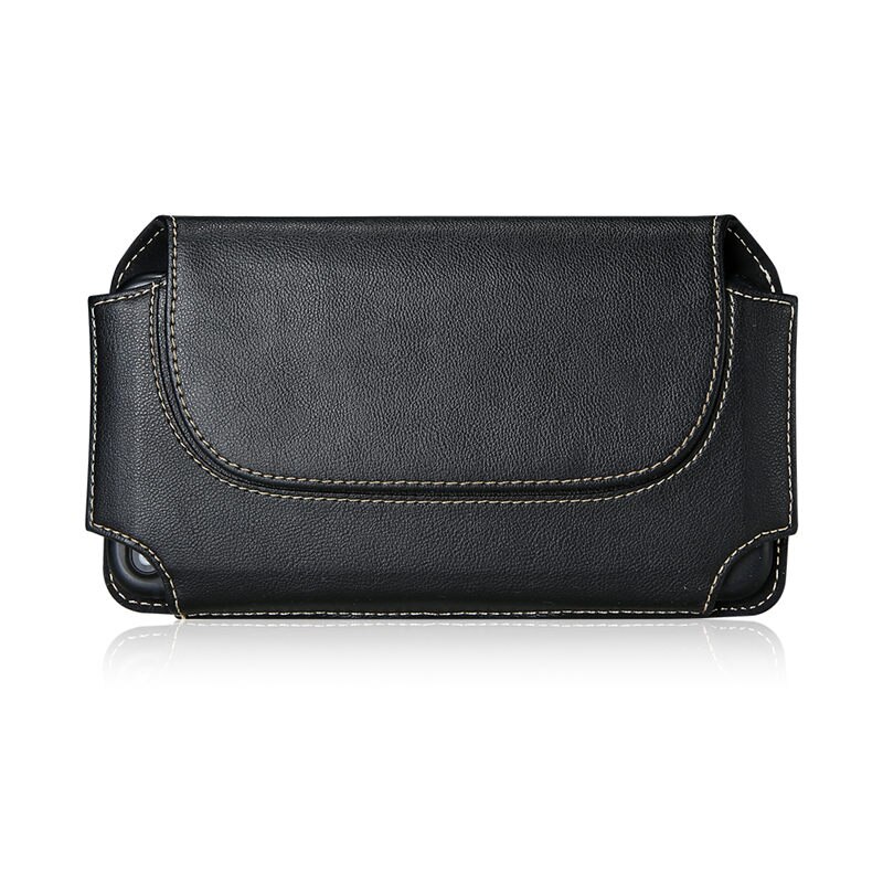 Masculino cinto de cintura couro do plutônio bolsa do telefone para o iphone se 2020 8 7 6s mais 5 5S se 4S caso 4.7-5.5 "clipe coldre saco capa 2020 novo: 4.7 inch / Horizontal Black