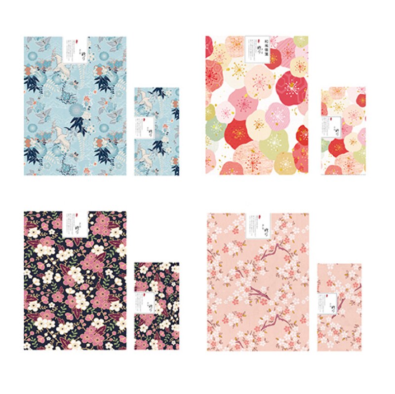 Japanese Style 24pcs Letter Paper 12pcs Envelope Set Drawing Party Greeting Card School Scrapbooking Vintage Envelope: Default Title