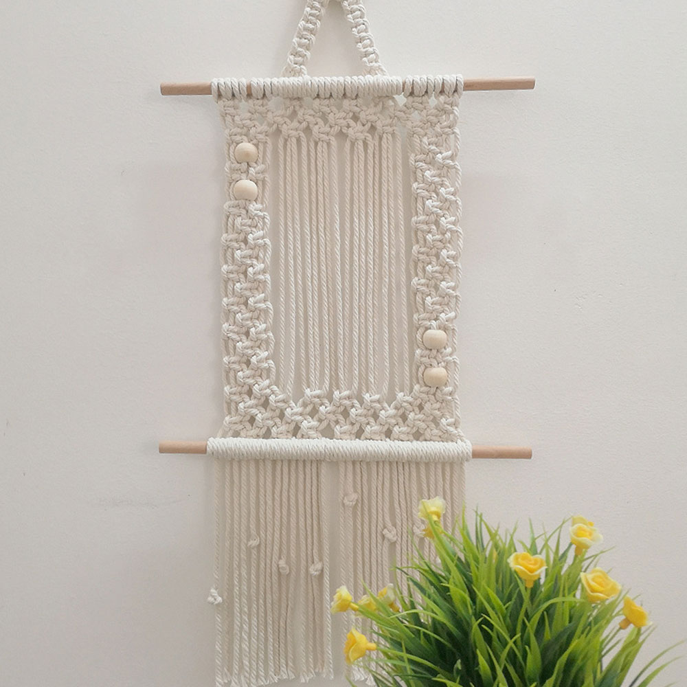 Bohemian Hand-Gebreide Lampenkap Macrame Opknoping Lamp Decoratie Woonkamer Bruiloft Decoratie Kwastje Lampenkap Tapestry