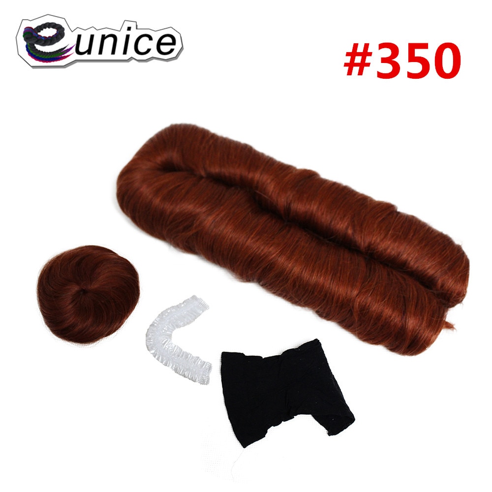 Eunice-peinados rectos de doble trama, 28 piezas, pelo sintético femenino, extensión de tejido corto, alta temperatura, 3-5 pulgadas