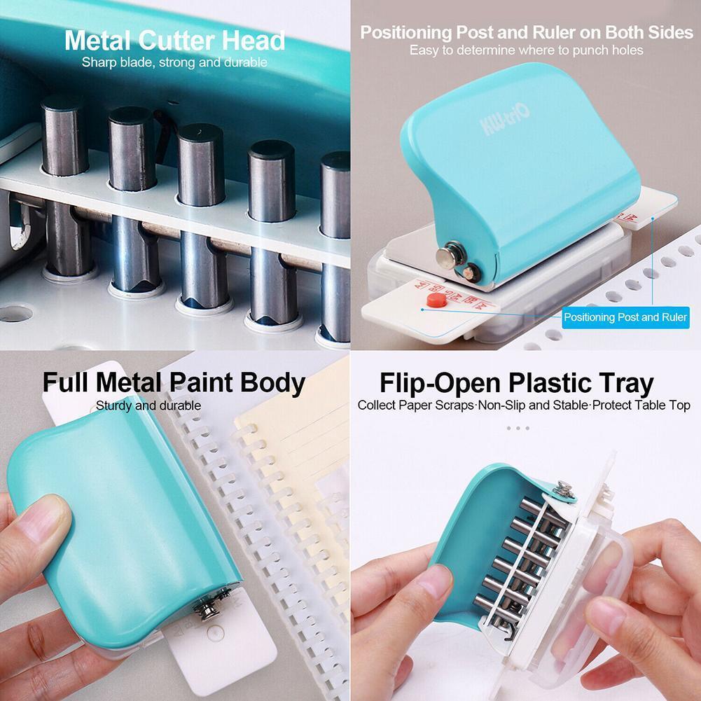 6 Holes Hole Puncher Diy A4 A5 B5 Loose Leaf Paper Hole Machine Binding Planner Scrapbooking Paper Standard Hole Punch Punc O1i7