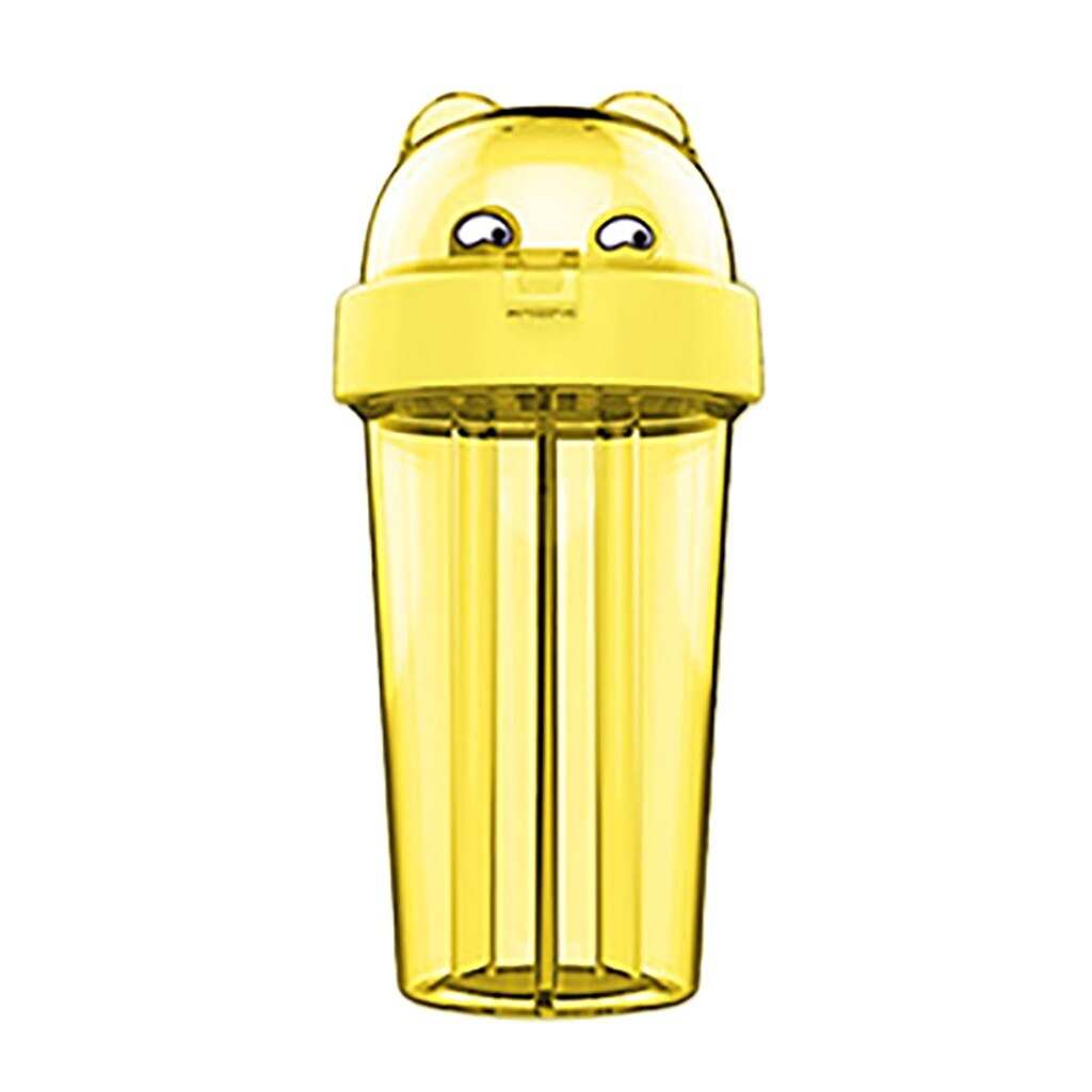 A Cup Of Dual-purpose Plastic Water Cup Outdoor Portable Children's Straw Cup: Yellow