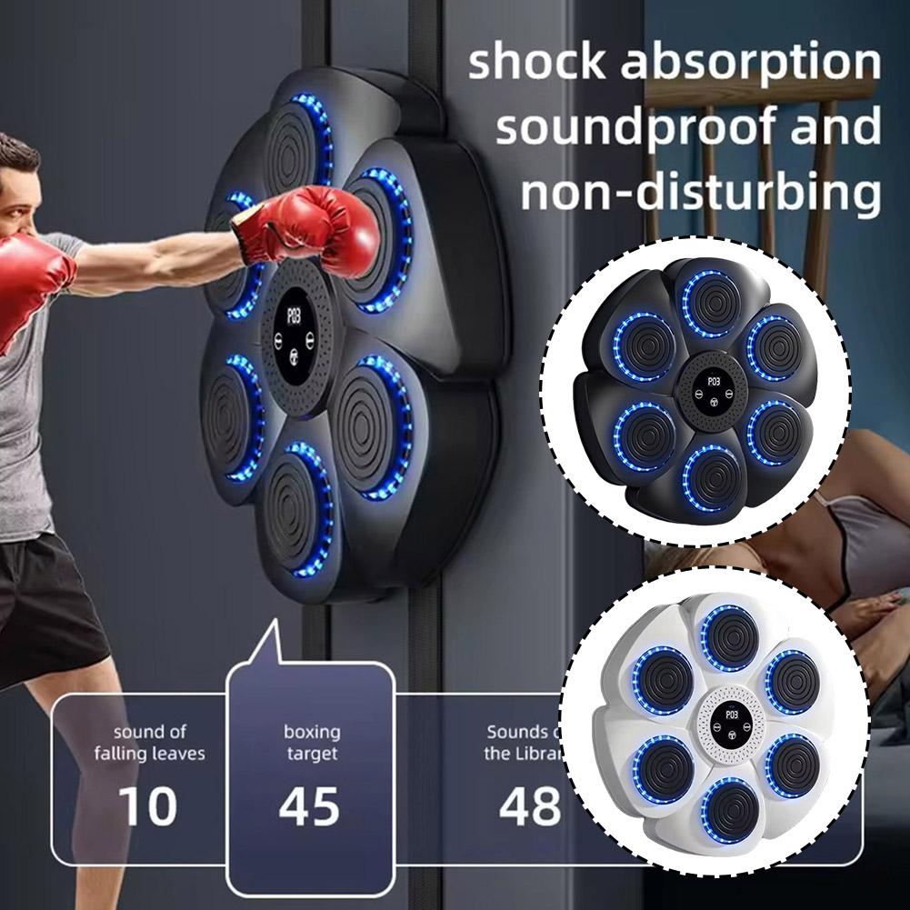 Music Boxing Machine Dynamic Indicator Lights Wall Mounted Boxing Training Punching Equipment Bluetooth-Compatible With Gloves
