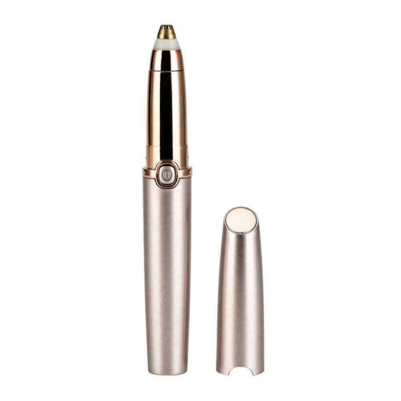 Stylo épilateur électrique indolore pour les yeux, soin de maquillage, rouge à lèvres, sourcils, rasoir avec rasoir de sourcils, nouveauté lumière LED: 01