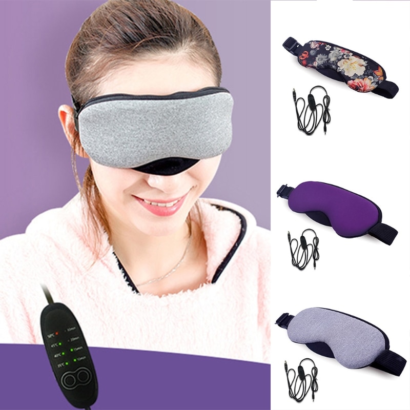 Neue Temperatur Kontrolle Wärme Dampf Baumwolle Auge Maske Trockenen Müde Kompresse USB Heißer Pads Auge Pflege !