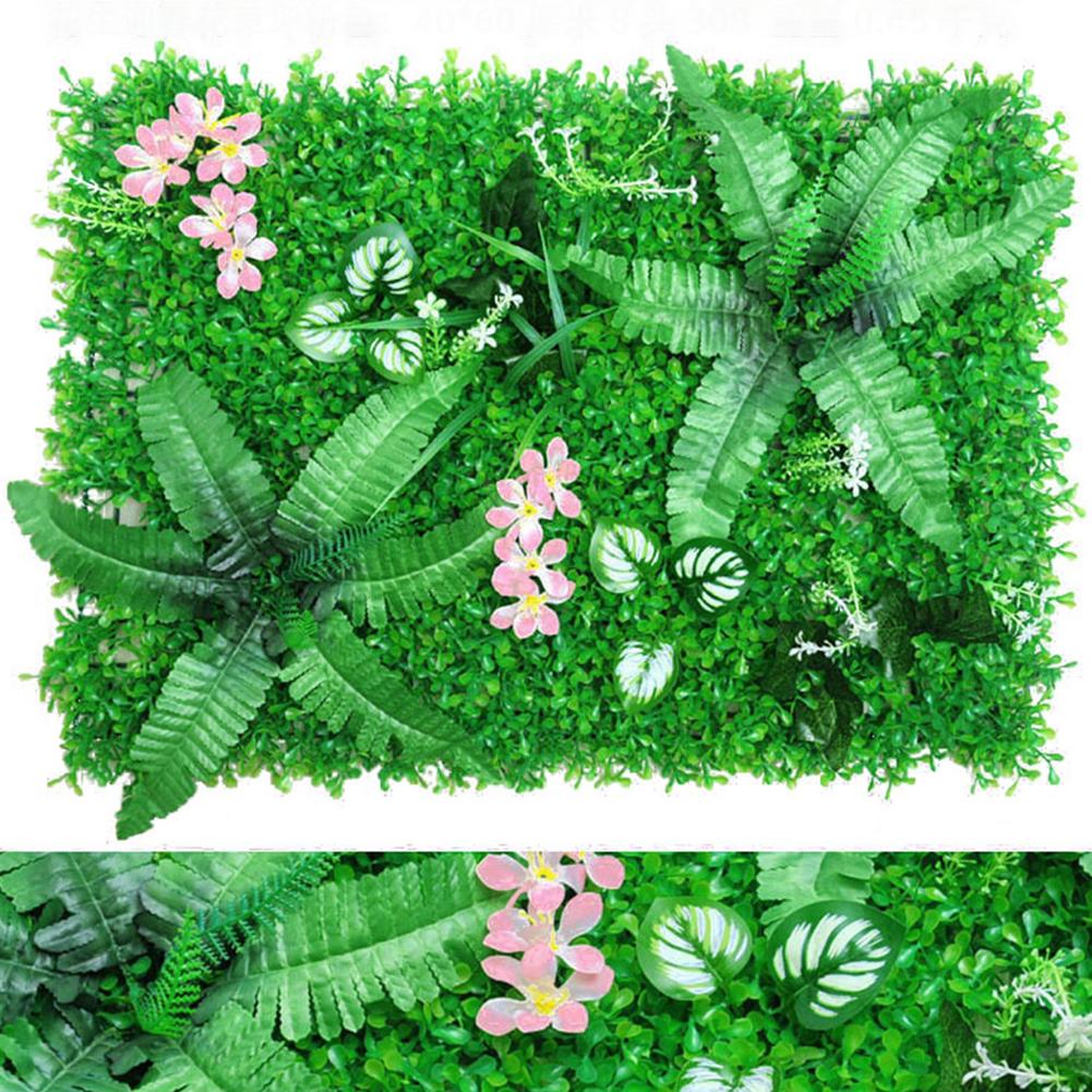 Artificial Leaf Hedge Board 40x60CM Plant Hedge Panel Noise Reduction UV Protected Privacy Fence Screen For Backyard Garden Deco