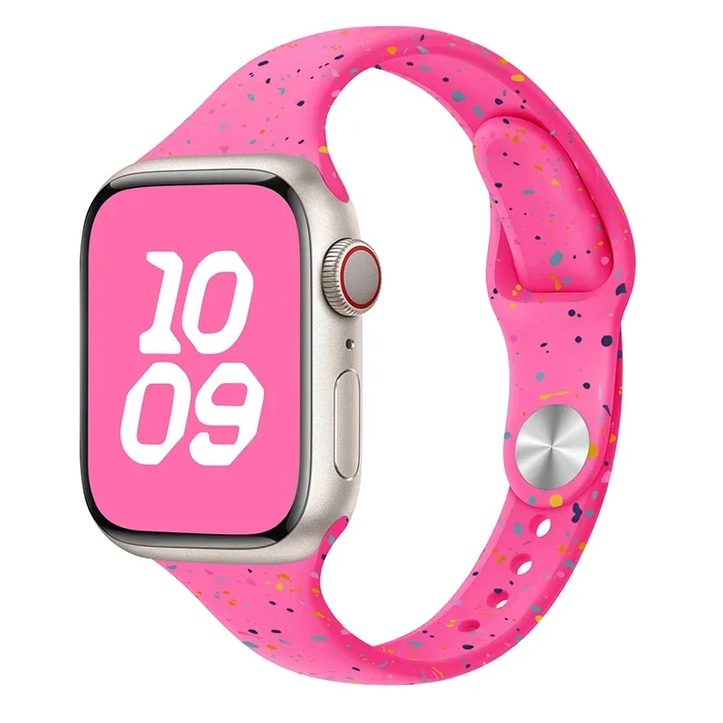 Slanke siliconen band voor Apple Watch Ultra 44 mm band 41 mm 45 mm correa 38 mm 40 mm 49 mm Sportarmband iWatch serie 8 7 6 5 se 4 3: Steenkool zwart / 12mm