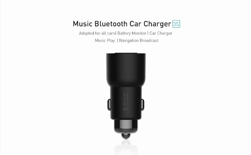 Xiaomi ROIDMI 3S MOJIETU Bluetooth 5V 3.4A Autolader Muziek MP3 Speler FM Xiaomi APP + Magnetische Auto houder voor smart telefoon