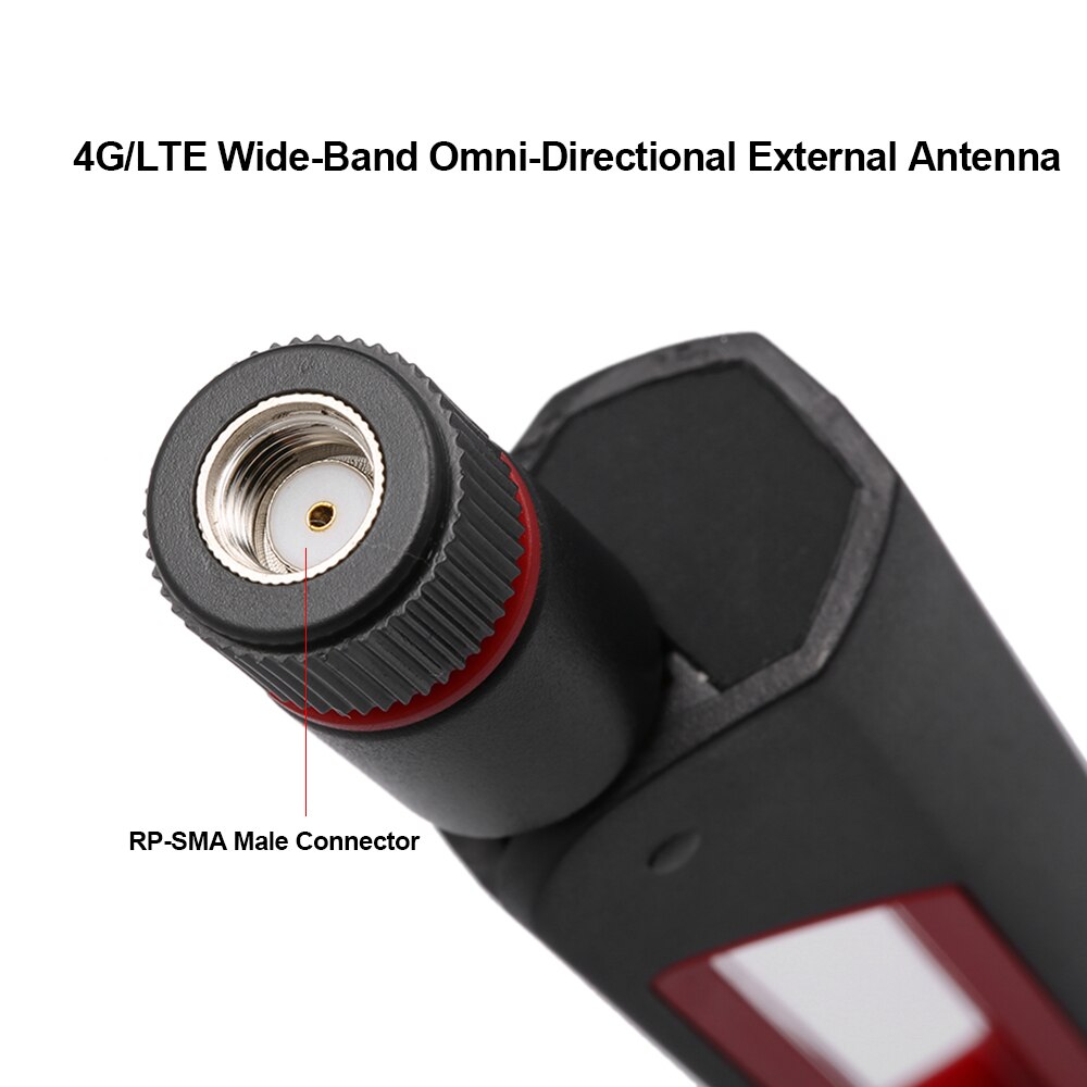 4G Universal Wide Band Omni-Directional External Antenna 700-2700MHz w/ RP-SMA Male Connector Modem Router Antenna Plastic Rod