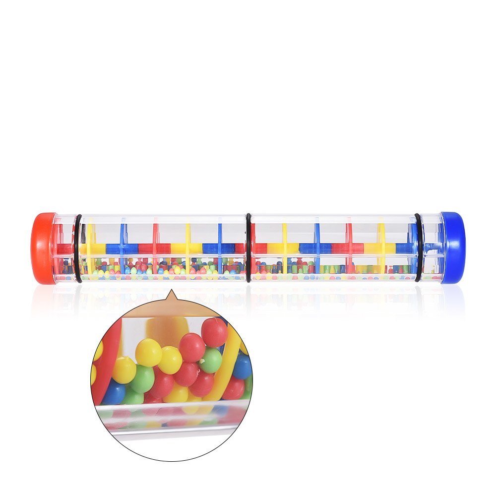 Farverig 12 " rainmaker rain stick musikinstrument legetøj til småbørn børn spil ktv fest