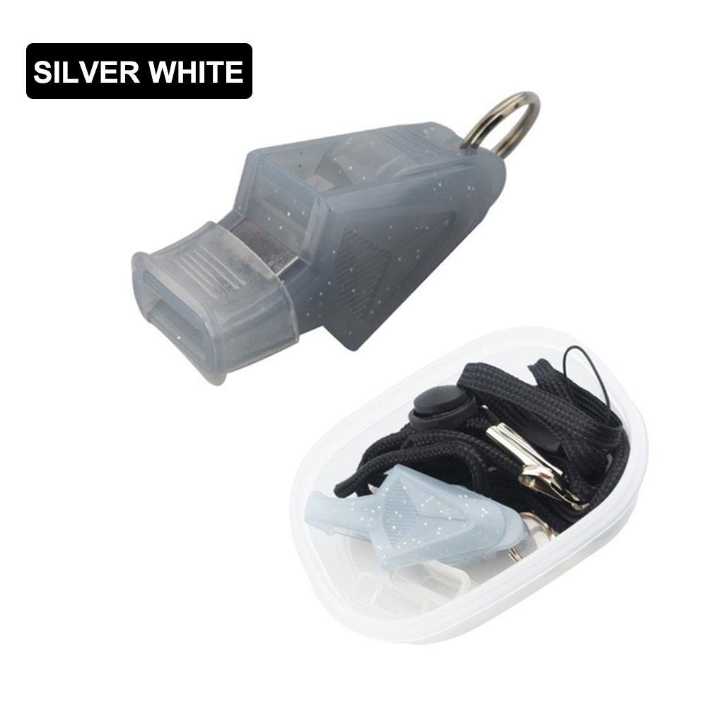 Survival Whistle Sports Referee Whistle Outdoors Sprint Basketball 4 Colors Four Pieces Playing Field Football: silver white