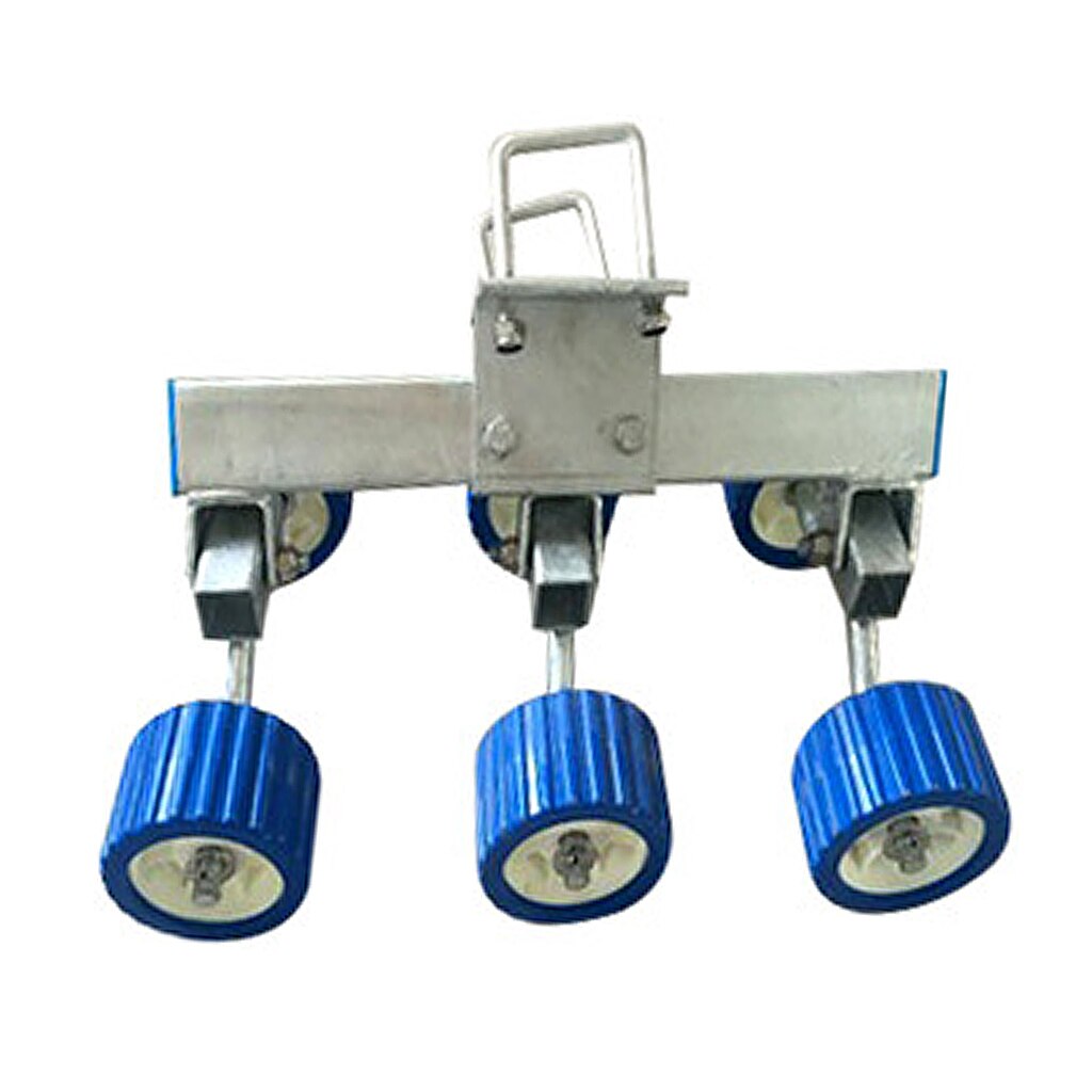 6 Pieces Heavy-Duty Trailer Roller Ribbed Wobble Loader Trailer Hardware