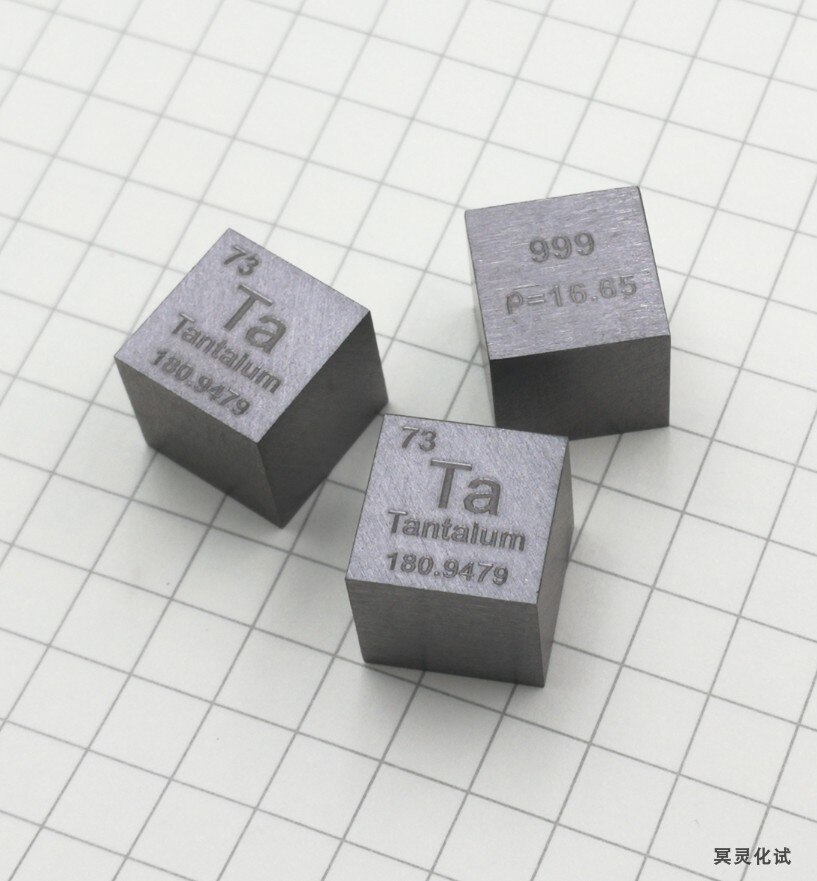 1 pcs Metal tantalum Periodic table cube 10mm Ta greater than or equal to 99.9%