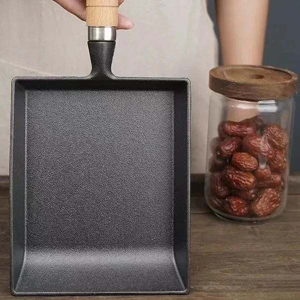 Japanese Style Thickened Tamagoyaki Cast Iron No Coating Kitchen Frying Pan Mini Tools Omelette Heat Resistant Rectangle