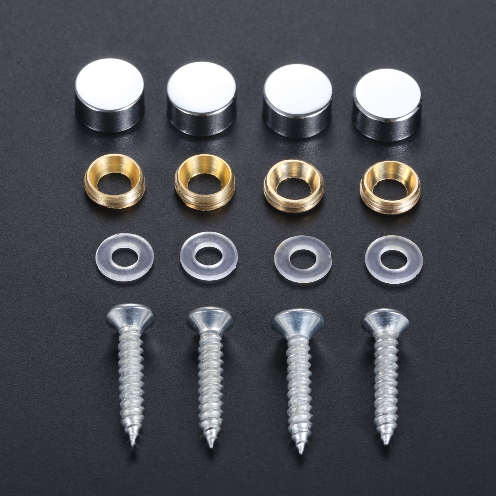 4 st dekor spegel spik solid koppar lock lock fästelement fixering speglar glas te bord garderob 10/14/16/18mm m/skruv+bricka: 10mm