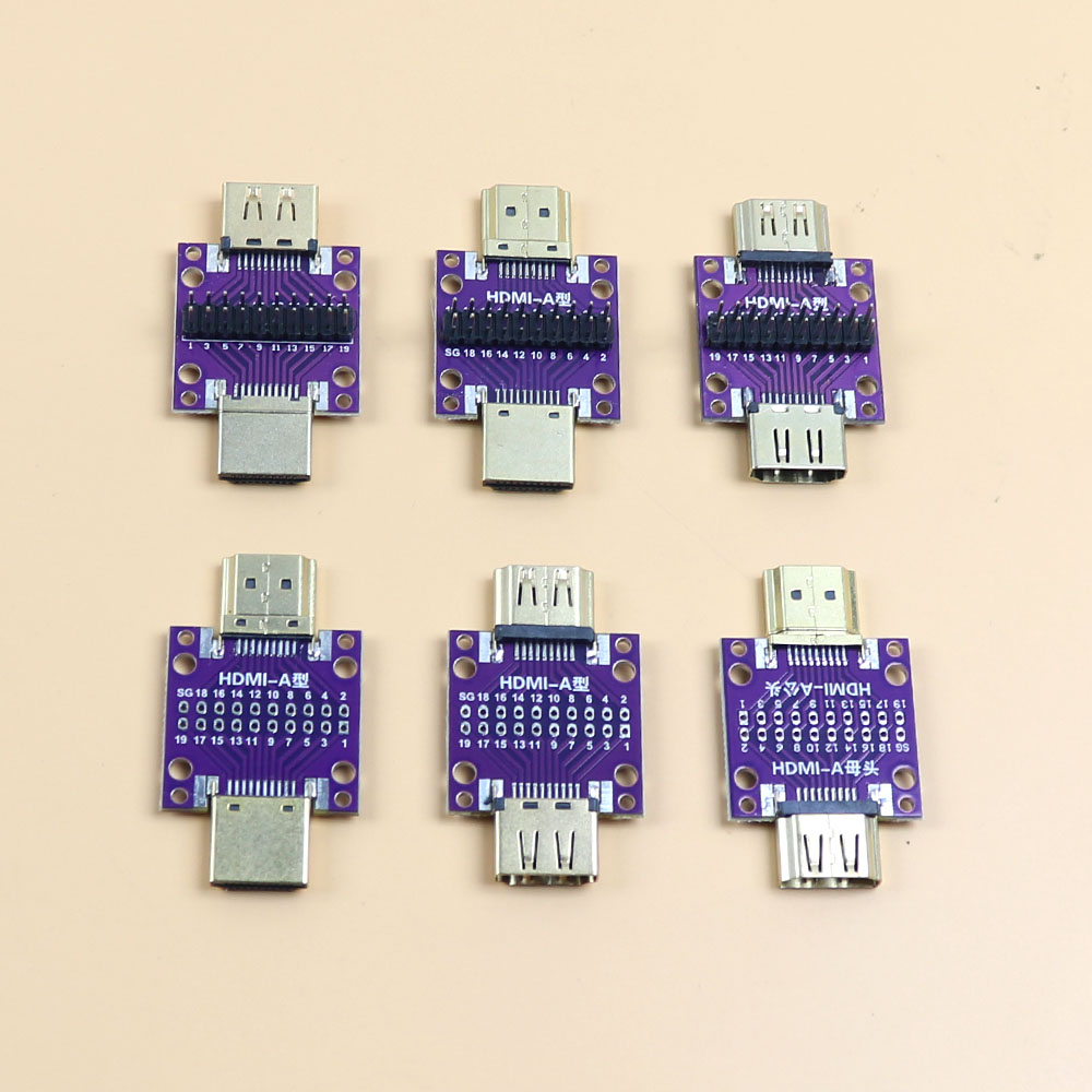1 Stück HDMI-Stecker auf Buchse Testadapterplatine mit Platine, Stecker auf Buchse gegenseitige Konvertierungsplatine, Platine