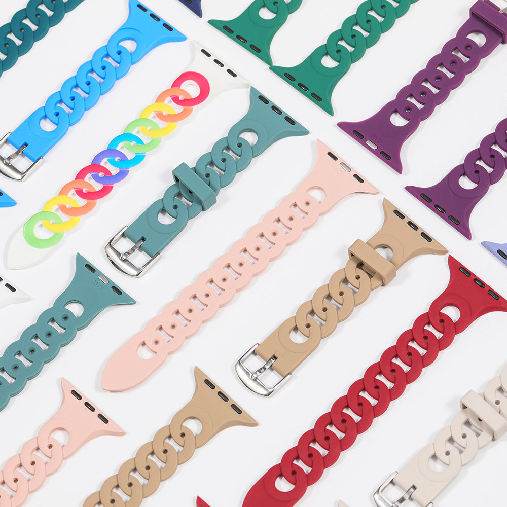 Correa de silicona para Apple watch Ultra 2, banda de 44mm, 40mm, 45mm, 41mm, 42mm, 38mm, 49mm, accesorios para pulsera iWatch series 9, 8, 7, 6, 5, 4 SE