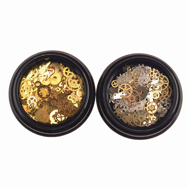 2 æsker mini blandet steampunk tandhjul gear ur charme uv stel epoxy harpiks smykker fyld