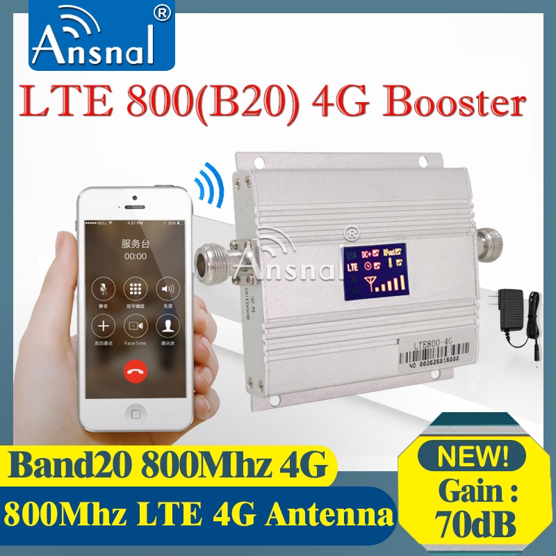 1Stck Band20 LTE 800MHz 4G Netzwerk Handy, Mobiltelefon Signal Booster 800Mhz 4g praktisch zellular Verstärker 4G Signal Verstärker GSM 4g Antenne