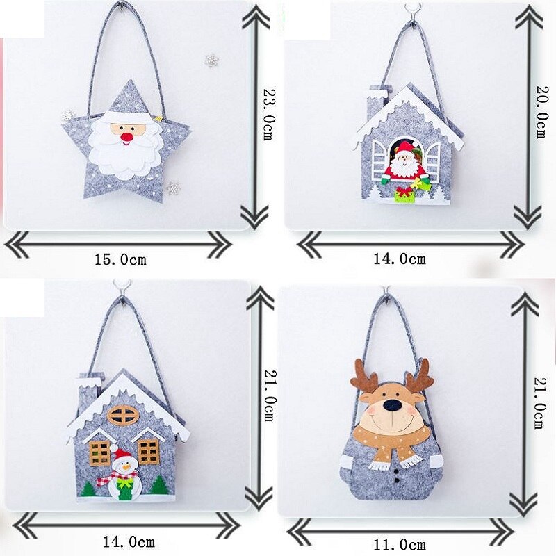 Neue Jahr Weihnachten Dekoration Süssigkeit Kleine Trage Tasche Filz Tuch Lagerung Taschen Einkaufen Einkaufszentrum Wohnkultur Süssigkeit Tasche Anhänger