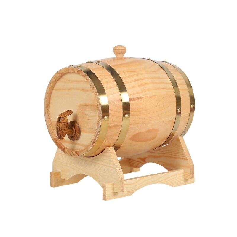 Wooden Wine Barrel Whisky Barrel Wooden Barrel Wedding Decoration Wheel Barrel for storing Red Wine and Whiskey