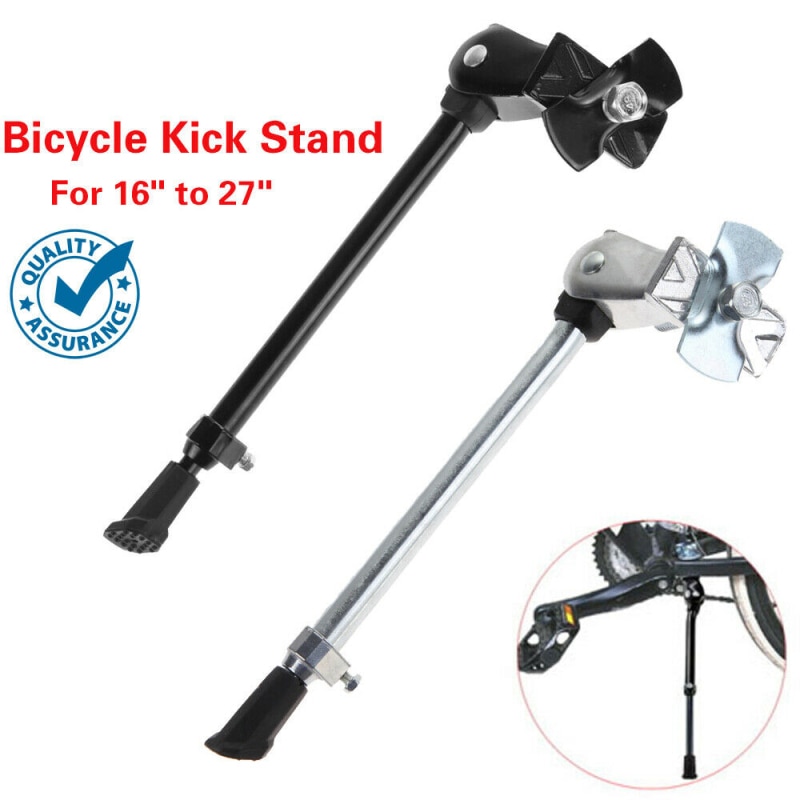 Adjustable Bicycle Kick Alloy Stand Cycle Prop Duty Heavy Foot Rubber Mountain Road Bike Side Kickstand Support Parking Rack