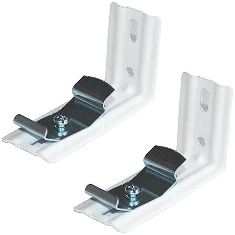Installation Code 2 stücke 3 Zoll Metall Rollladen Ziehen Schnur Vorhang Kette L Förmigen Halterung für Vertikale Jalousien Fenster hardware