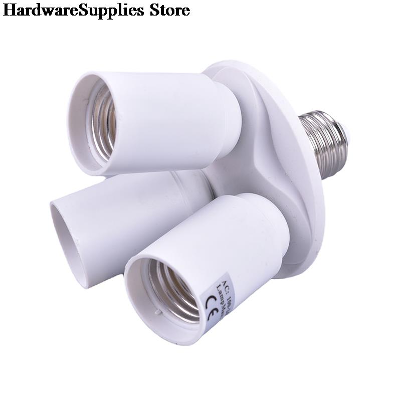 3 in 1 e27 stikkontakt splitter lys lampe adapter adapter holder konverter 110v-230v