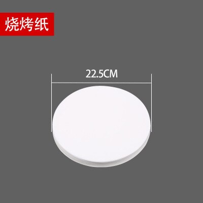 Cast iron electromagnetic oven baking pan iron frying steak plate commercial circular Korean BBQ food dish comal wood tray: 22cm paper 500pcs