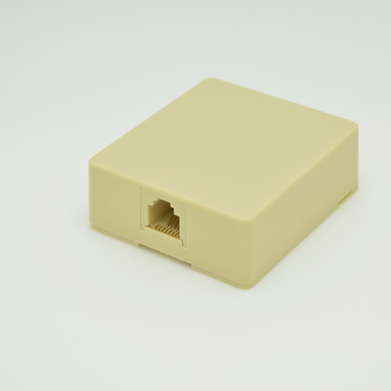 1-port Desktop telephone junction box Terminal wiring CAT3 extension cable adapter 6P4C RJ11 connector for Analog digital phone: Default Title