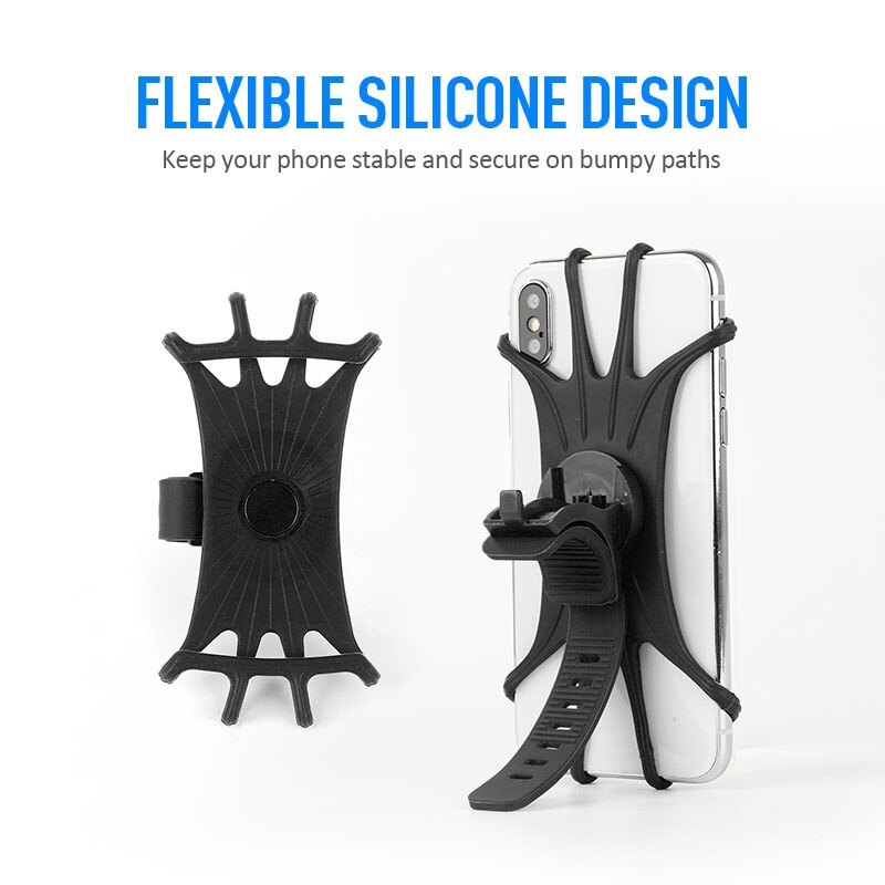 Universale Della Bicicletta Supporto Del Telefono mobile Del silicone Del Motociclo Della Bici Del Manubrio Del Basamento Staffa di Montaggio del Supporto Del Supporto Del Telefono per Il IPhone