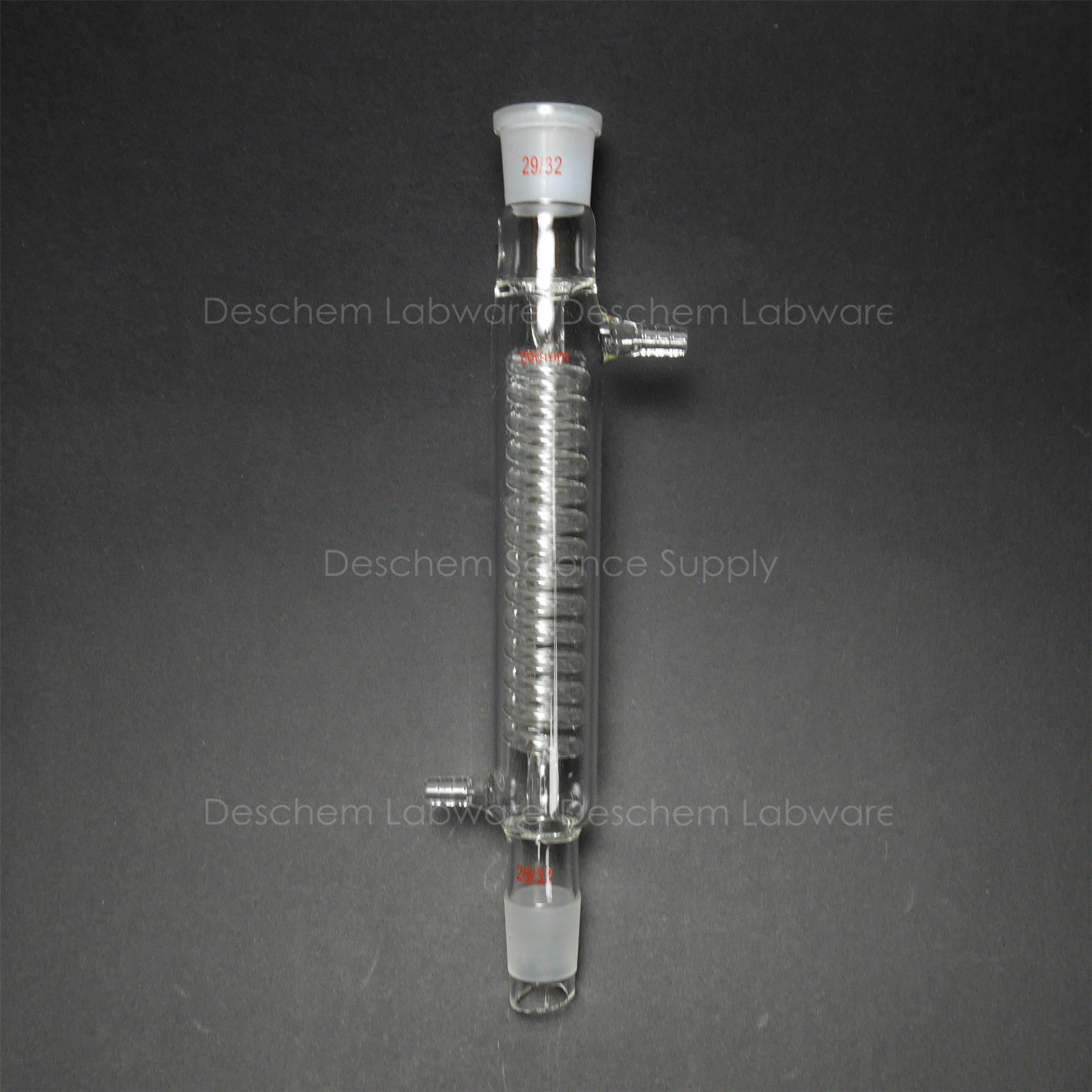200mm 29/32, condenseur Graham, condenseur de verre à bobine, verrerie de chimie de laboratoire