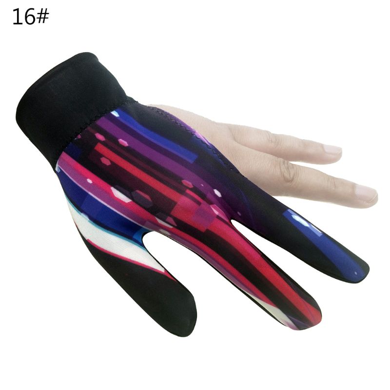 thumbnail image 2 of 3-Finger Billiard Glove - Lycra Snooker Pool Cue Glove For Smooth Strokes (Green, Large) 2 of 13