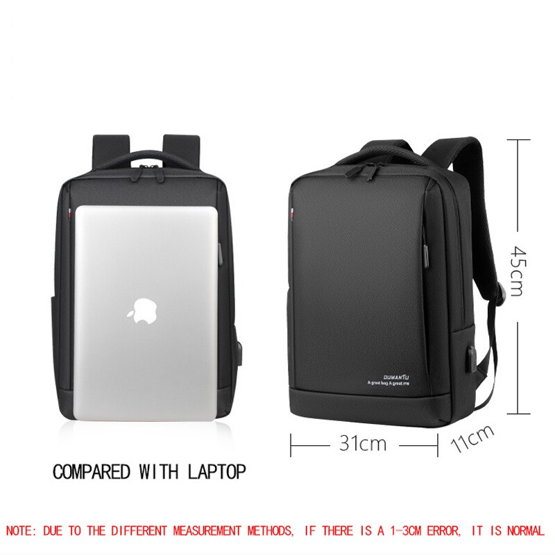 Laptop-rucksack mit großem fassungsvermögen, 15.6 zoll oxford-gewebe, diebstahlsicher, wasserdicht, ideal für geschäftsreisen, herren, multifunktional, mit usb-ladefunktion