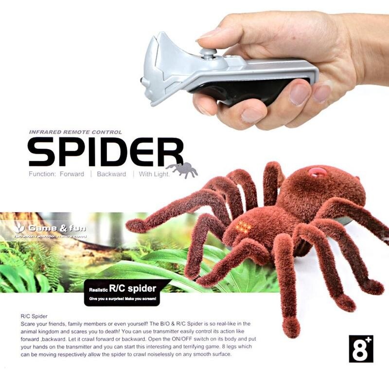 Araignée télécommandée à infrarouge pour Halloween, jouet effrayant, Simulation, escalade murale