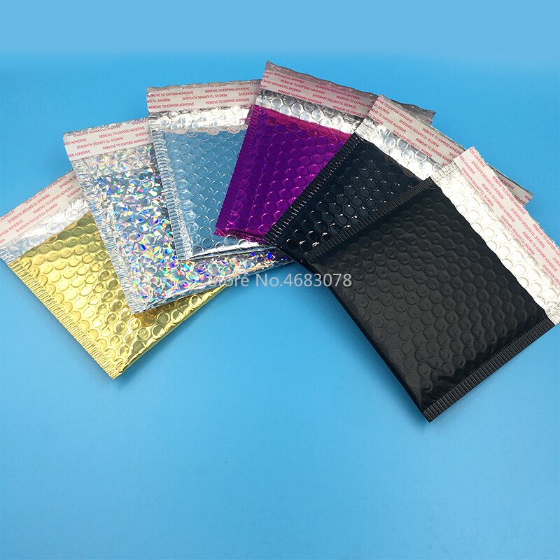 50pcs/lot Bubble Envelopes Bags Mailers Padded Envelope With Bubble Mailing Bag Business Supplies 15*13cm+4cm