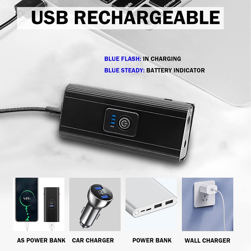 Bike Front Light Rechargeable 800 Lumens With 4 Hours Runtime Bicycle Accessories