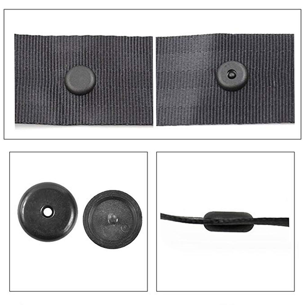 Para cinturón de seguridad de coche botón de parada tope de seguridad espaciado límite hebilla Clip retenedor extraíble sin soldadura plástico negro