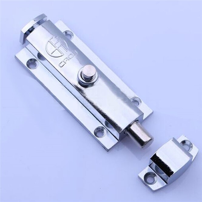 Genuine LS406 Home Door Window Zinc Alloy / Plastic Security Slide Bolt Lock for Bathroom Toilet Spring Latch