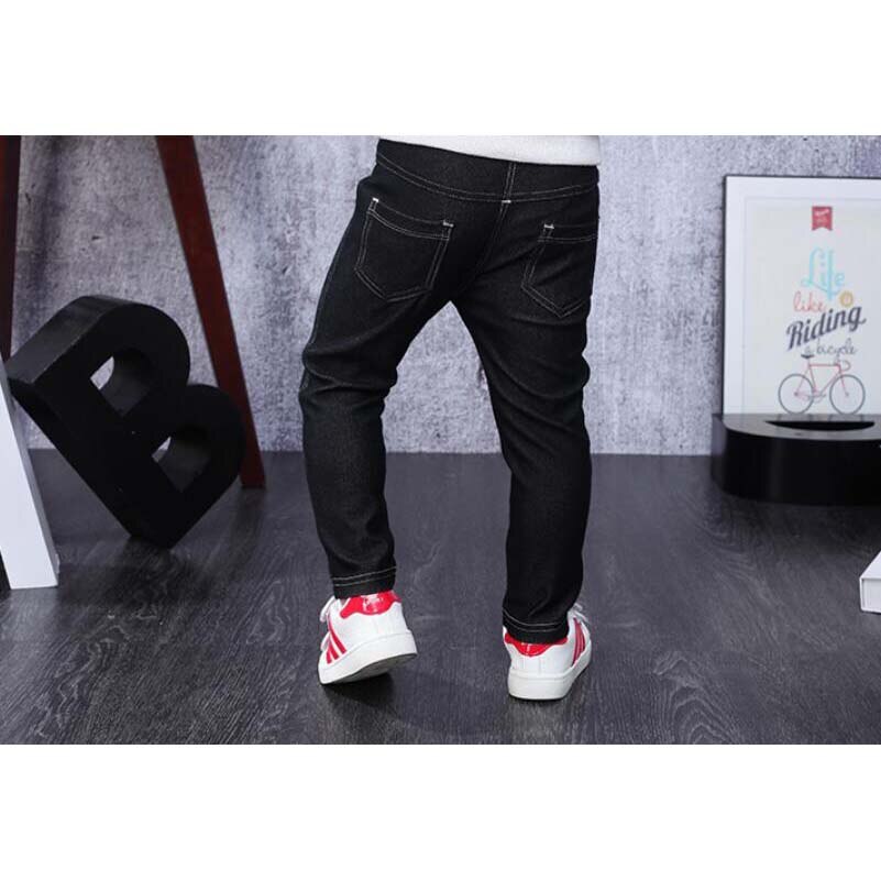 Forår baby drenge piger jeans 1-5t små børn efterår fleksible denim bomuld jeans cowboy bukser småbørn søde bløde bukser bukser