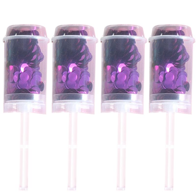 4PCS Confetti Popper Confetti Push Pop Party Popper for Wedding: D